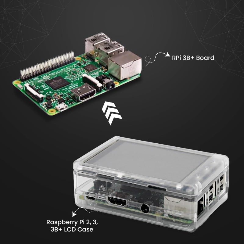 sb components 3.2" TFT LCD Transparent Case for Raspberry Pi 2 and Raspberry Pi 3 (Clear) - Image 3